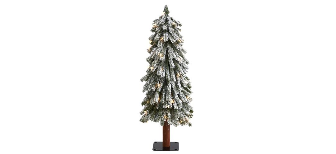 3ft. Pre-Lit Flocked Grand Alpine Artificial Christmas Tree