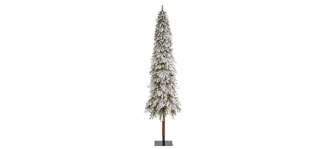 9ft. Pre-Lit Flocked Grand Alpine Artificial Christmas Tree