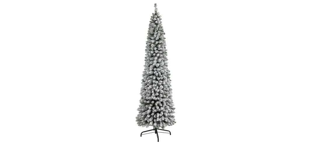 7ft. Flocked Pencil Artificial Christmas Tree