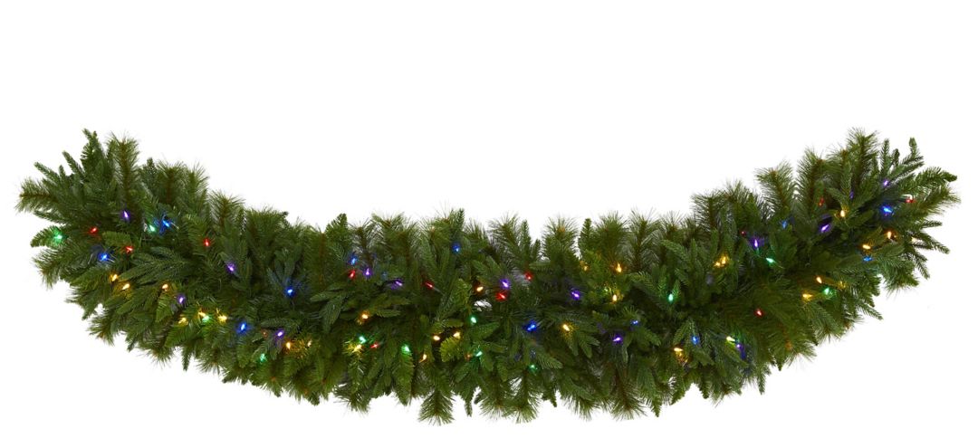 6ft. Pre-Lit Christmas Pine Extra Wide Artificial Garland