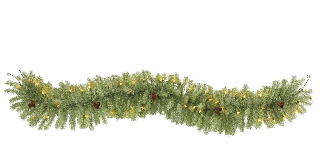 140132680 6ft. Pre-Lit Christmas Pine Artificial Garland sku 140132680