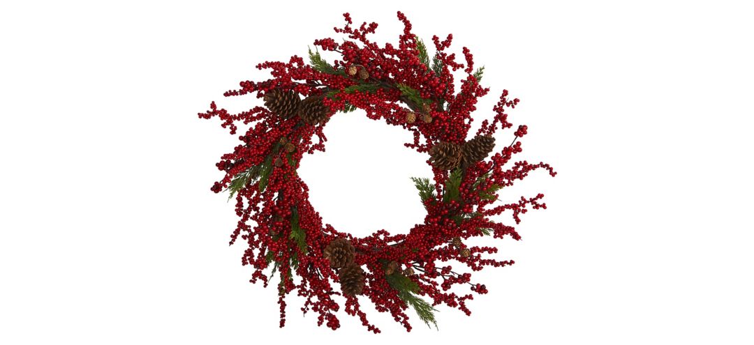34in. Cypress Artificial Wreath