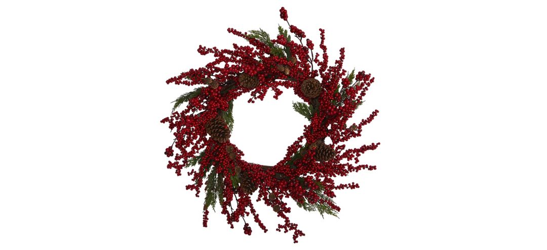 28in. Cypress Artificial Wreath
