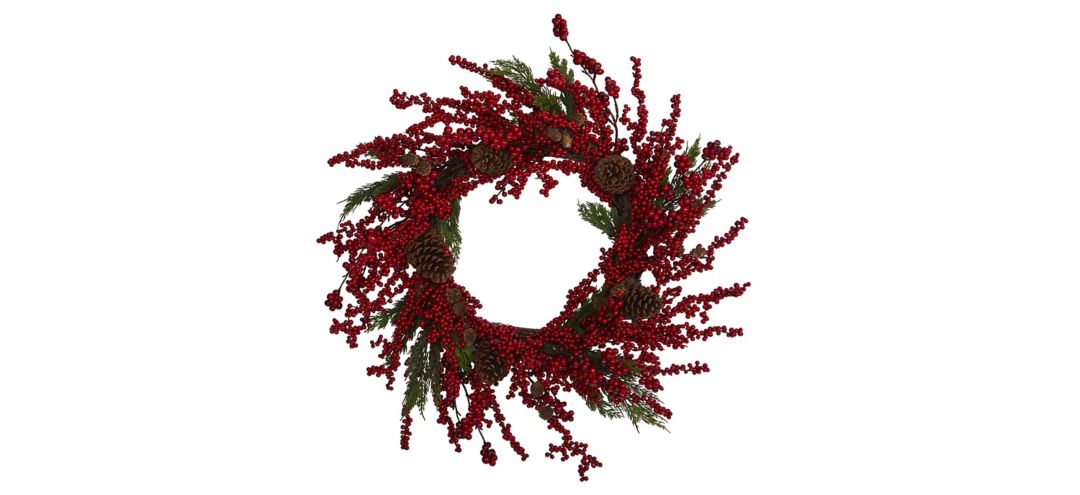 140132750 28in. Cypress Artificial Wreath sku 140132750