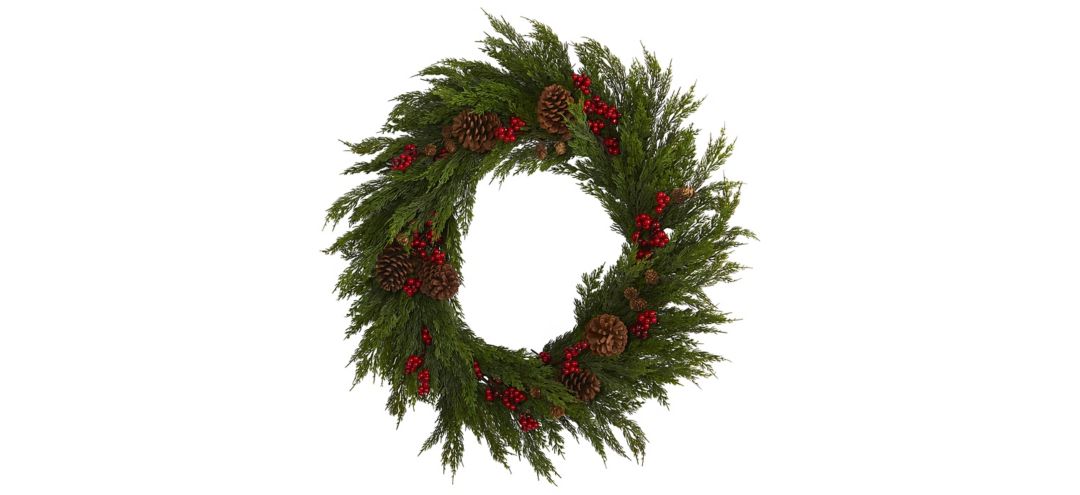 140132790 32in. Artificial Cypress Wreath sku 140132790