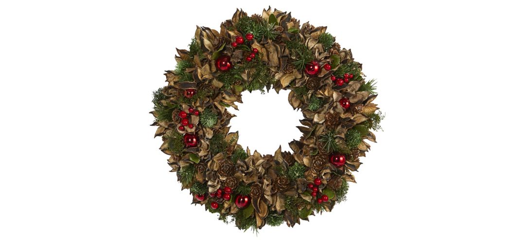 15in. Holiday Artificial Wreath