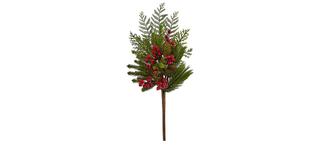 26in. Mixed Pine, Pinecone and Berry Artificial Plant: Set of 3