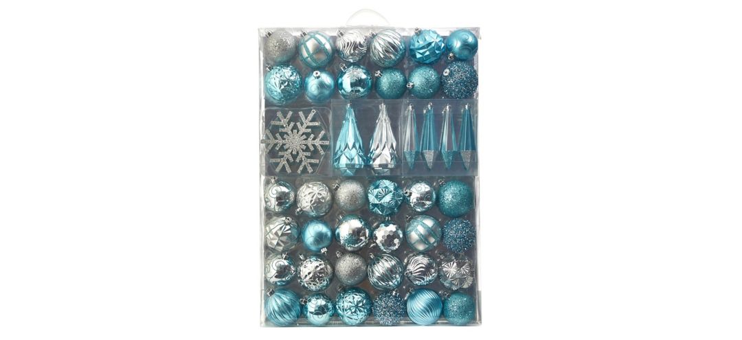 Shatterproof Christmas Tree Ornaments: Set of 52