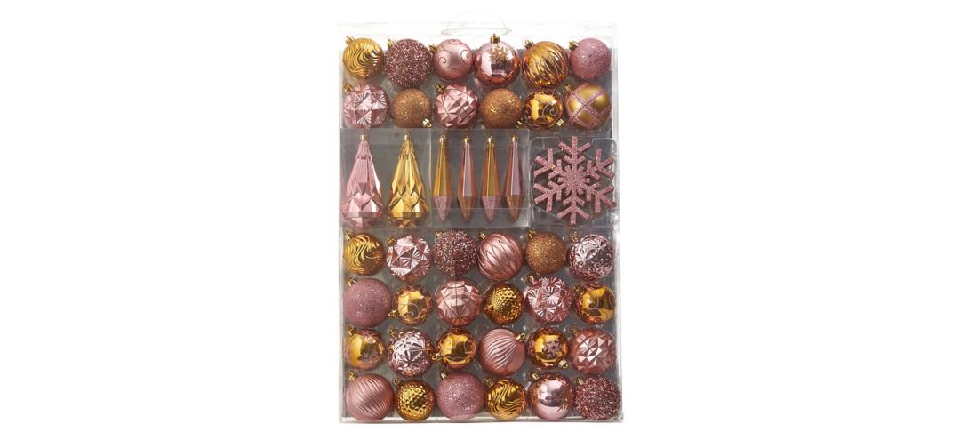 140133300 Shatterproof Christmas Tree Ornaments: Set of 52 sku 140133300