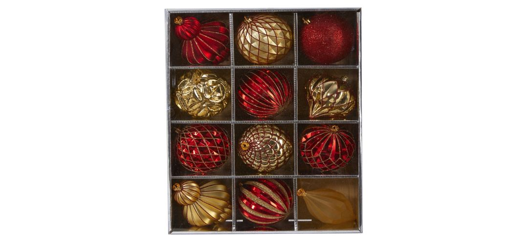 Lux Shatterproof Christmas Tree Ornaments: Set of 12