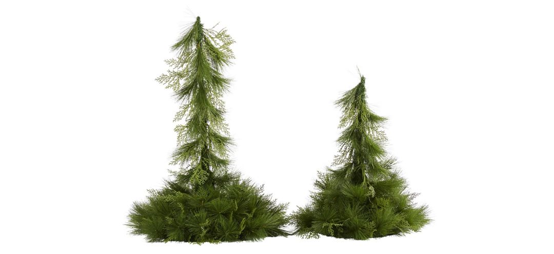 Artificial Christmas Decor: Set of 2