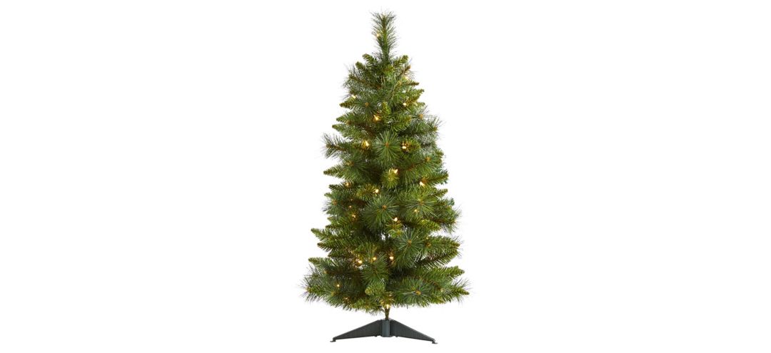 140133640 3ft. Pre-Lit New Haven Pine Artificial Christmas T sku 140133640