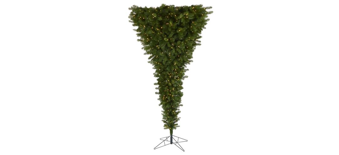 8ft. Pre-Lit Sun Valley Spruce Upside Down Artificial Christmas Tree