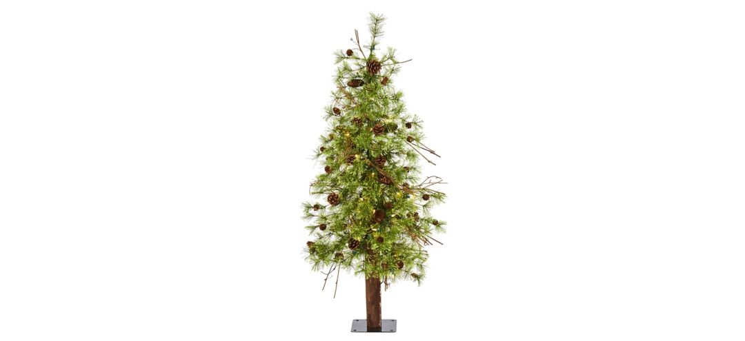 140133670 4ft. Pre-Lit Wyoming Alpine Artificial Christmas T sku 140133670