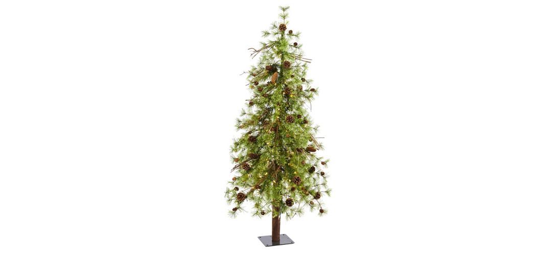 140133680 5ft. Pre-Lit Wyoming Alpine Artificial Christmas T sku 140133680