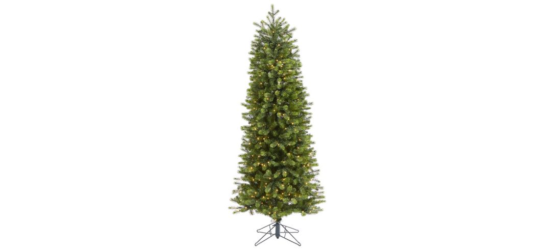 6.5ft. Pre-Lit Slim Colorado Mountain Spruce Artificial Christmas Tree