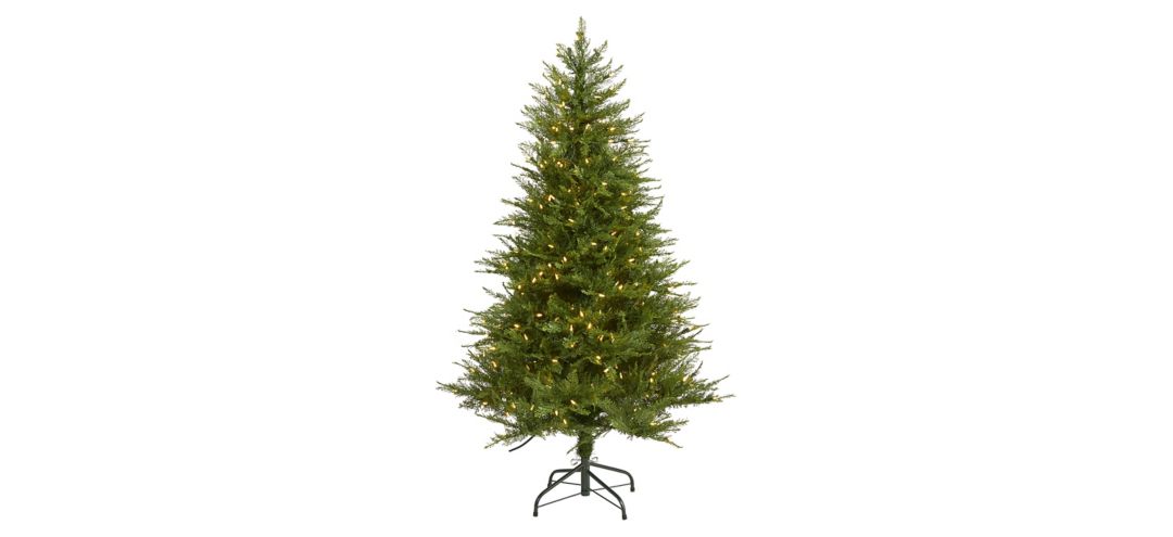 5ft. Pre-Lit Wisconsin Fir Artificial Christmas Tree