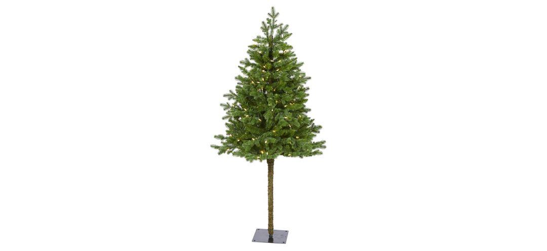 5ft. Pre-Lit Swiss Alpine Artificial Christmas Tree