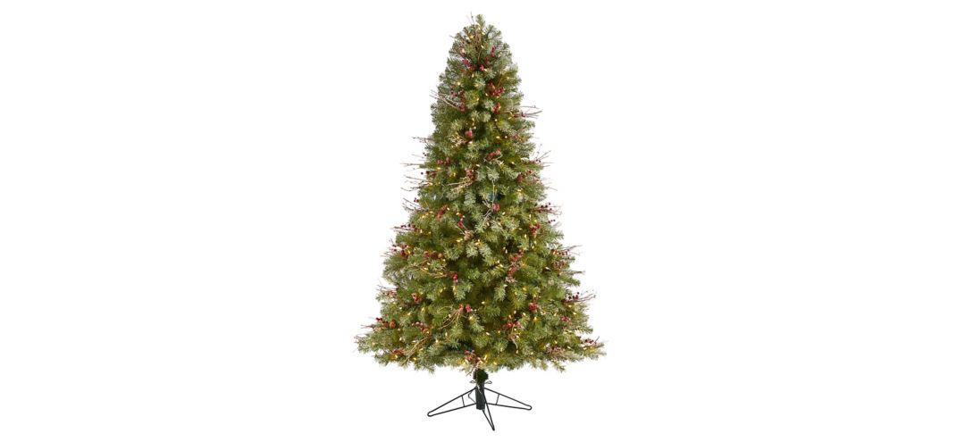6.5ft. Pre-Lit Lightly Frosted Big Sky Spruce Artificial Christmas Tree