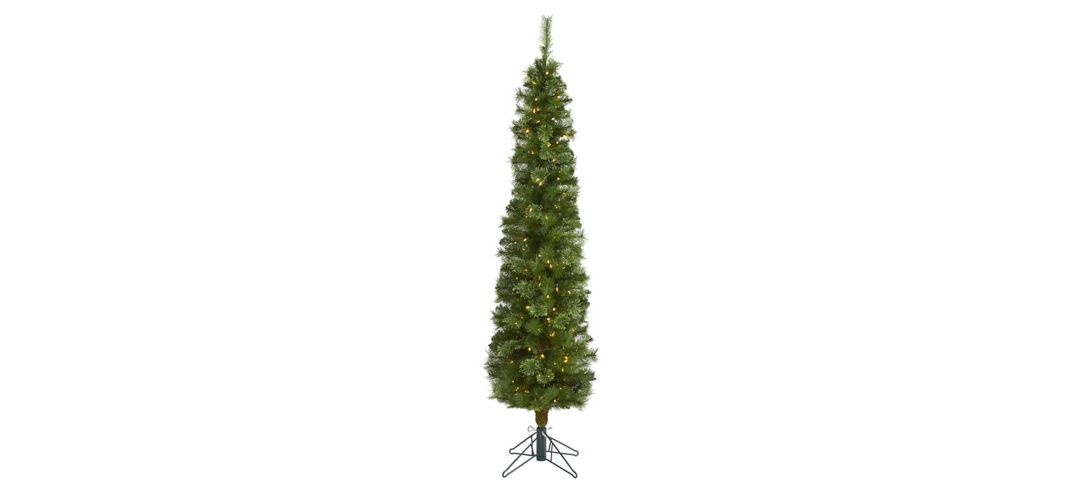 6ft. Pre-Lit Green Pencil Artificial Christmas Tree