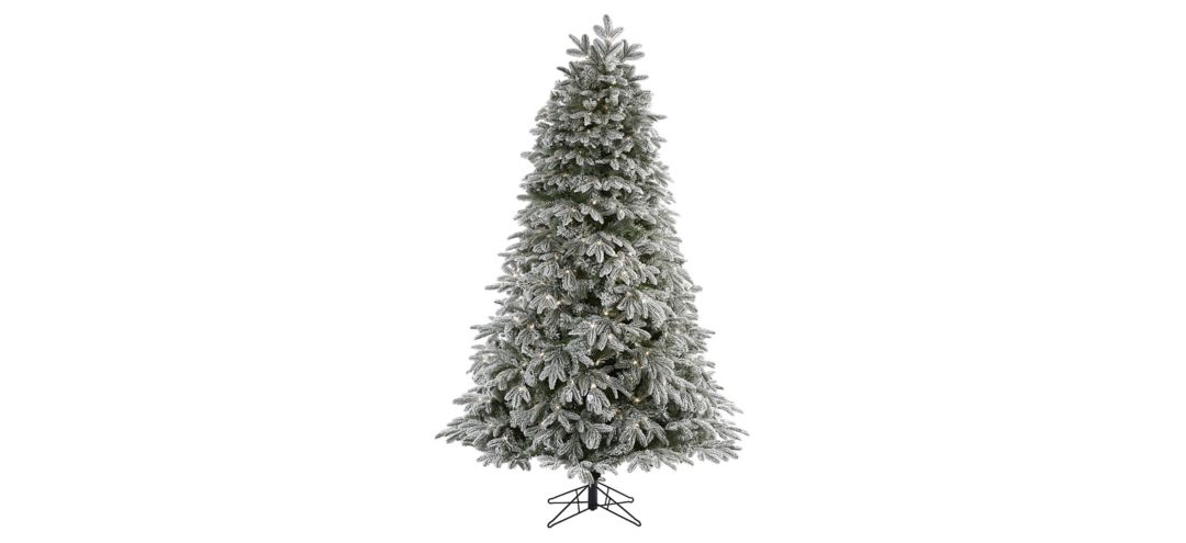 7ft. Pre-Lit Flocked Colorado Mountain Fir Artificial Christmas Tree