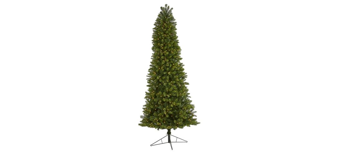 9ft. Pre-Lit Slim Virginia Spruce Artificial Christmas Tree