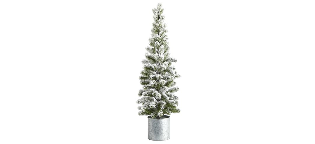 140134340 3ft. Flocked Christmas Artificial Pine Tree sku 140134340