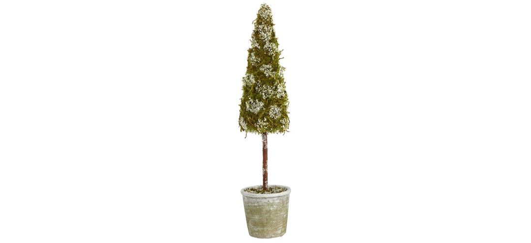 2ft. Flocked Moss Artificial Cone Tree