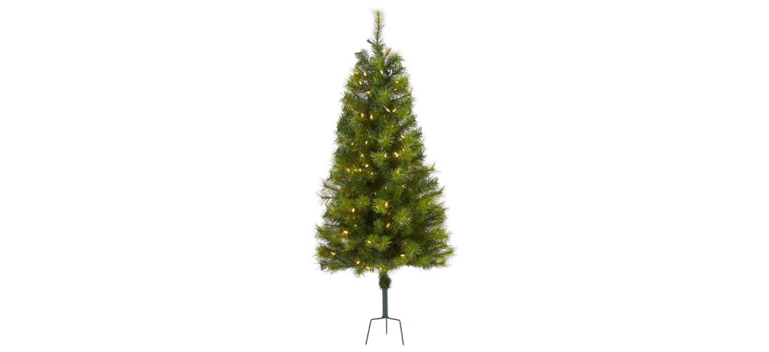 140134470 4ft. Pre-Lit Green Valley Pine Artificial Christma sku 140134470