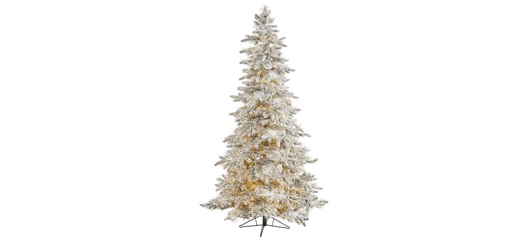 7.5ft. Pre-Lit Flocked Grand Northern Rocky Fir Artificial Christmas Tree