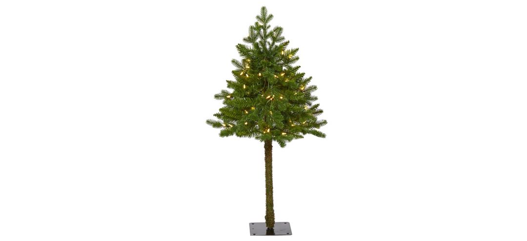 3ft. Pre-Lit Swiss Alpine Artificial Christmas Tree