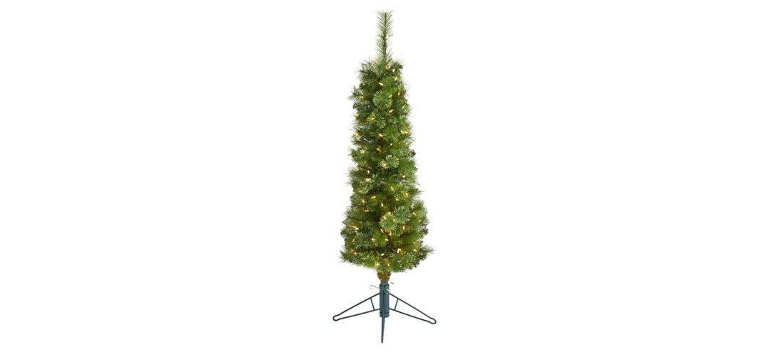 4ft. Pre-Lit Green Pencil Artificial Christmas Tree