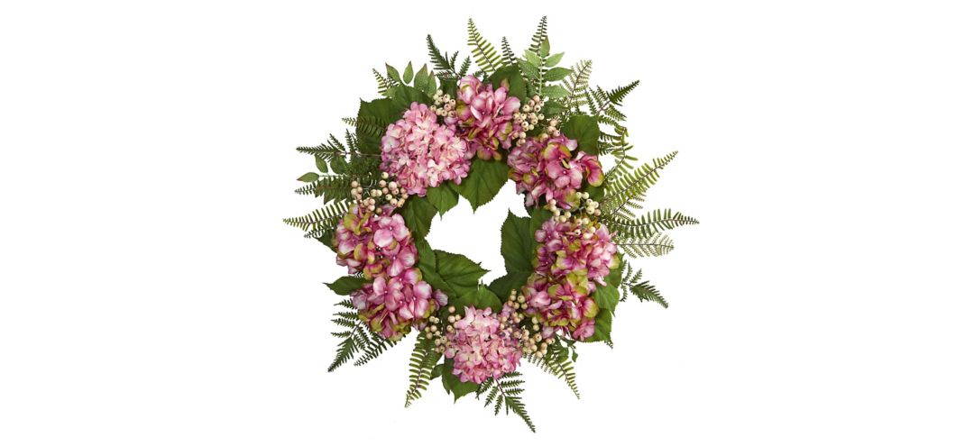24in. Hydrangea Berry Wreath