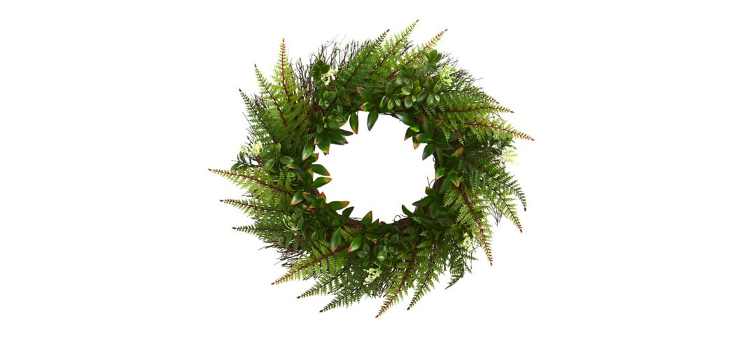 23in. Assorted Fern Wreath (Indoor/Outdoor)