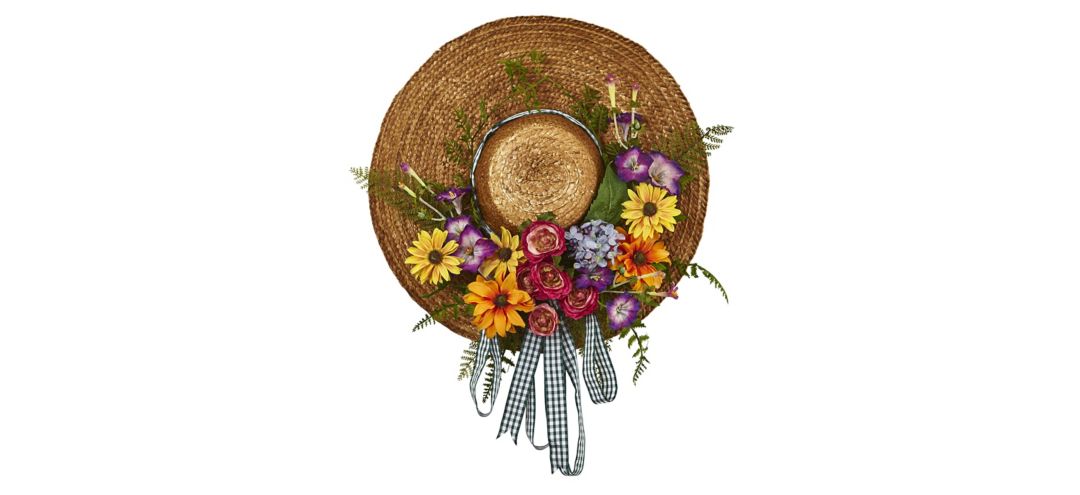 Mixed Flower Hat Wreath