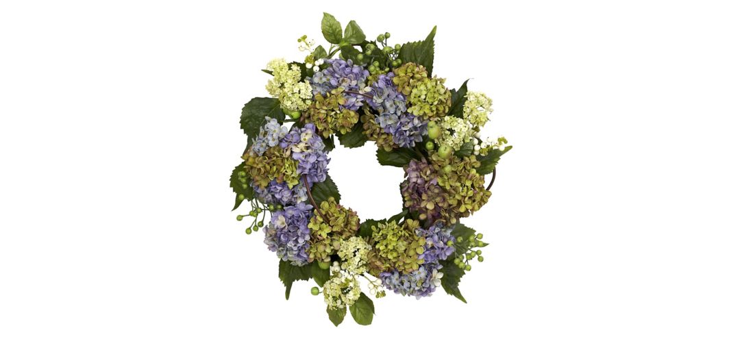 22in. Hydrangea Wreath