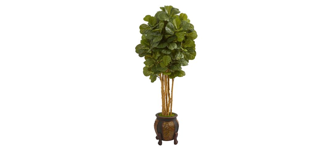 5714 5.5ft. Fiddle Leaf Artificial Tree in Planter sku 5714