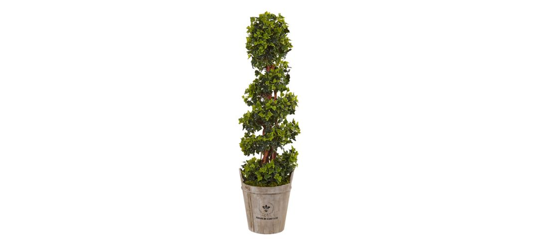 4ft. English Ivy Artificial Tree in Farmhouse Planter (Indoor/Outdoor)