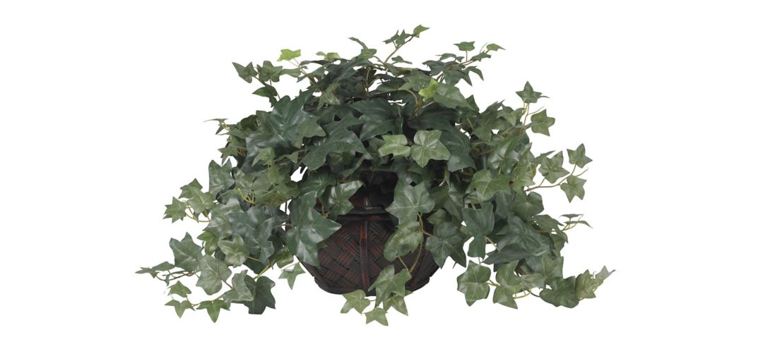 Puff Ivy with Vase Silk Plant