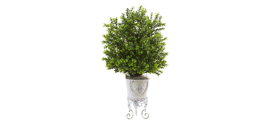 6882 28in. Boxwood with Metal Planter sku 6882