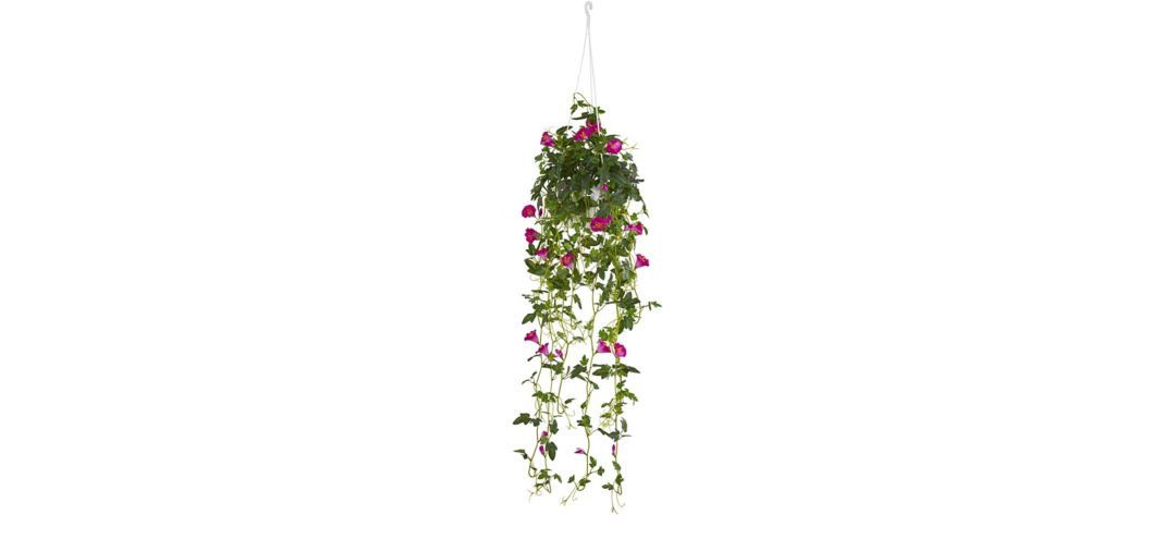 30in. Petunia Hanging Basket Artificial Plant