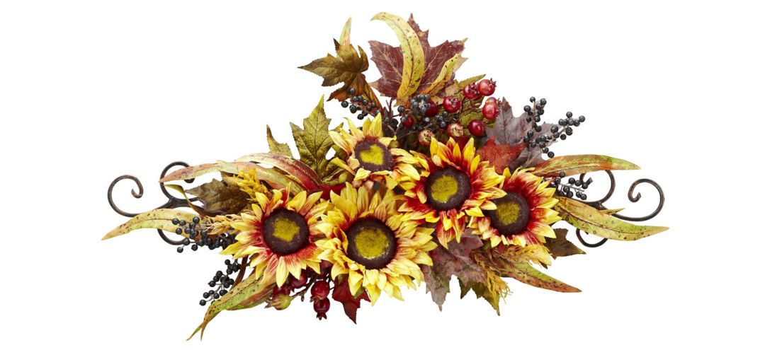 140170000 Sunflower Swag with Metal Frame sku 140170000