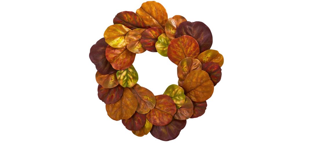 29in. Fiddle Leaf Artificial Wreath
