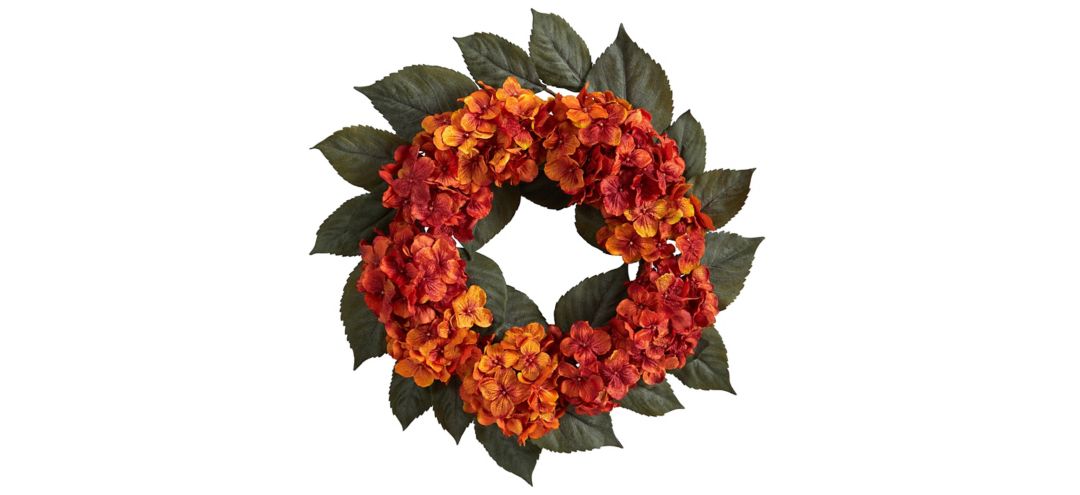 20in. Autumn Hydrangea Artificial Wreath