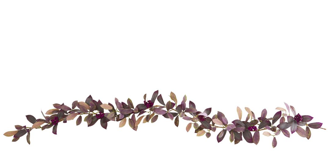 140170640 6ft. Fall Laurel Leaf with Berries Artificial Garl sku 140170640