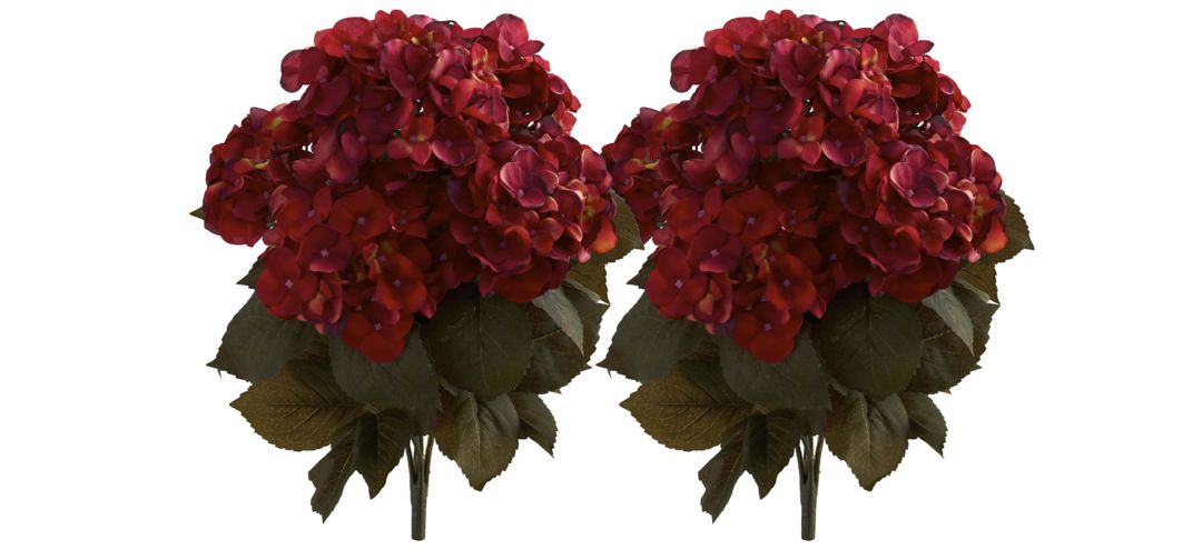 20in. Fall Hydrangea Artificial Plant (Set of 2)