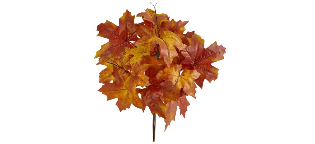 18in. Autumn Maple Leaf Artificial Flower (Set of 2)