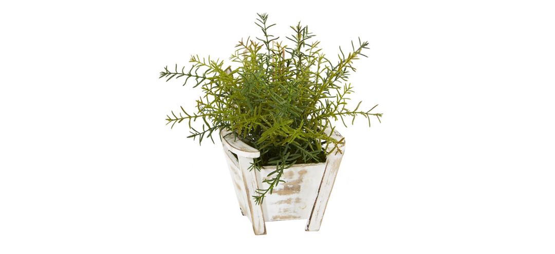 12in. Rosemary Artificial Plant in Chair Planter