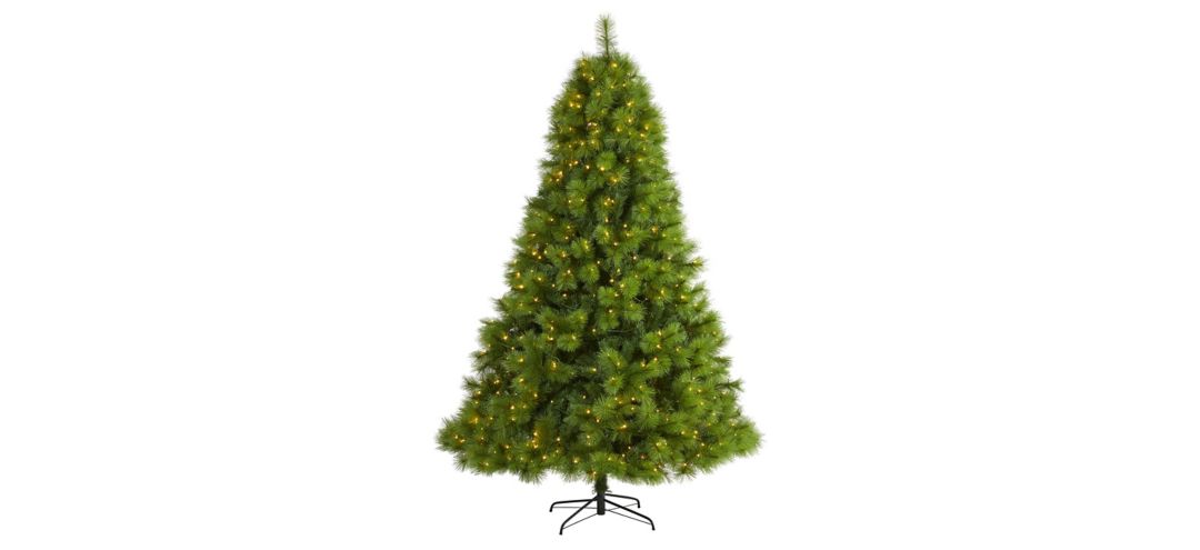 8ft. Pre-Lit Green Scotch Pine Artificial Christmas Tree