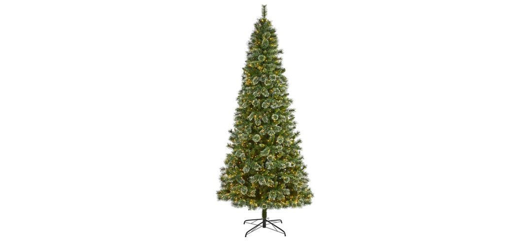 9ft. Pre-Lit Wisconsin Slim Snow Tip Pine Artificial Christmas Tree